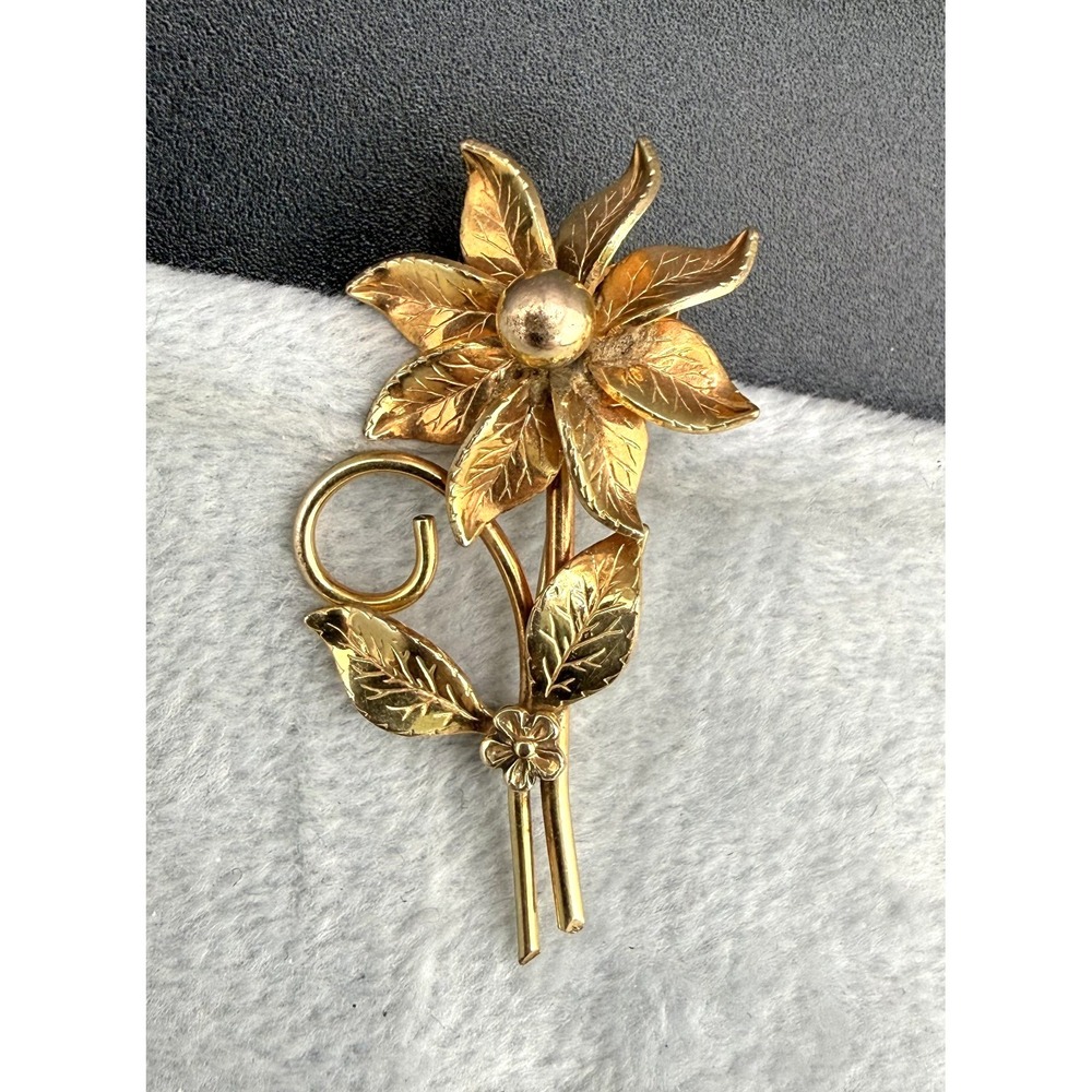 Vintage Winard‎ Flower Brooch 12K Gold Filled Signed